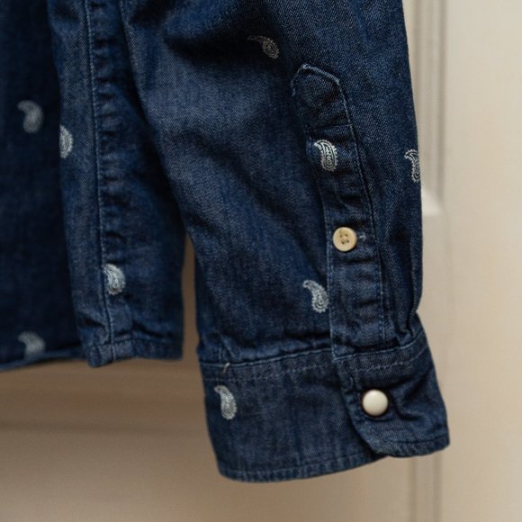 H&M Men's Long Sleeve Paisley Slim Fit Button Down - Picture 5 of 5